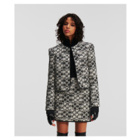 Bunda karl lagerfeld check boucle jacket černá