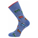 Pánské ponožky Lonka - Harry D, modrá, šedá Barva: Mix barev