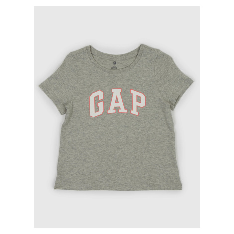 Šedé dívčí tričko s logem GAP