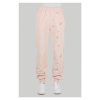 Tepláky trussardi trousers jogging cotton fleece růžová