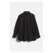 Košile karl lagerfeld fan lace poplin shirt black