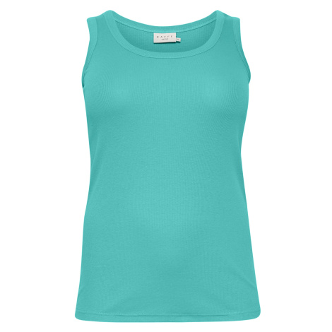 KAFFE CURVE Top tyrkysová