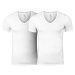 Calvin Klein 2PACK pánské tričko CK ONE V neck bílé - Pánské