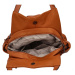 Designový dámský koženkový batůžek/taška Armand, hnědá