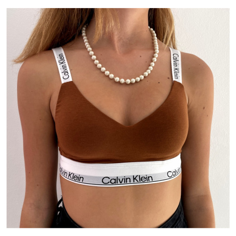 Dámská podprsenka Calvin Klein QF7030E bronzová | hnědá