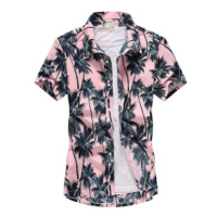 Pánská barevná letní košile ve stylu Hawaii s krátkým rukávem