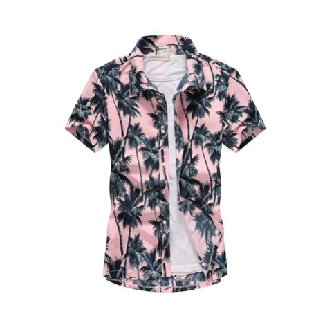 Pánská barevná letní košile ve stylu Hawaii s krátkým rukávem