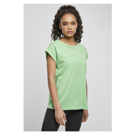 Dámské tričko krátký rukáv // Urban classics Ladies Extended Shoulder Tee ghostgreen