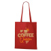DOBRÝ TRIKO Bavlněná taška s potiskem Coffee queen Barva: Červená