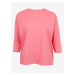 Růžové dámské basic tričko Fransa - Dámské