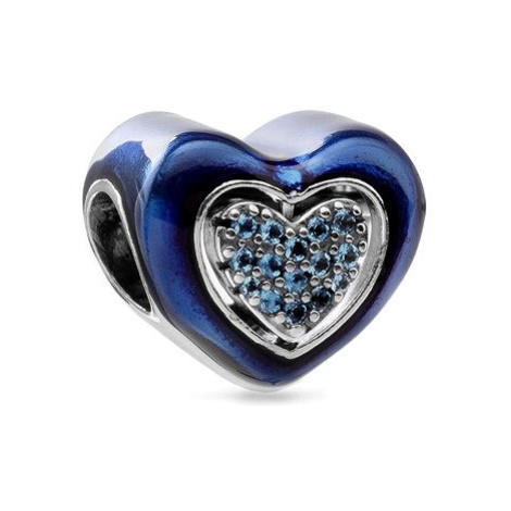 PANDORA Otočné modré srdce 792750C01