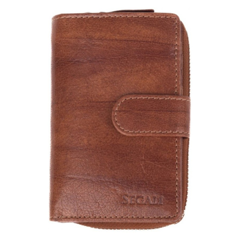 SEGALI Dámská kožená peněženka SG-21619 hnědá