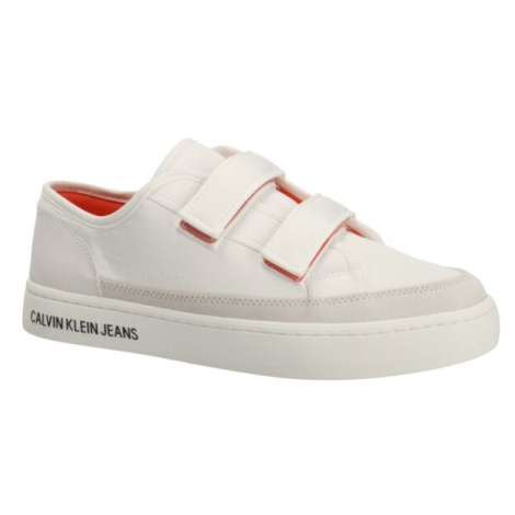 Calvin Klein CLASSIC CUPSOLE VELCRO SOFTNY Pánská volnočasová obuv, bílá, velikost