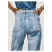 Modré dámské zkrácené straight fit džíny Pepe Jeans Dover Weave