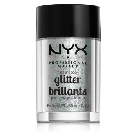 NYX Professional Makeup Face & Body Glitter Brillants třpytky na obličej i tělo odstín 07 Ice 2.