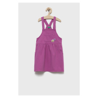 Dívčí šaty United Colors of Benetton fialová barva, mini