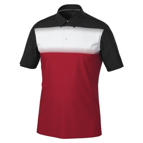 Galvin Green Mo Mens Breathable Short Sleeve Shirt Red/White/Black Polo košile