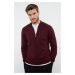 Trendyol Claret Red Slim Fit Half Turtleneck Zipper Collar Cotton Smart Knitwear Sweater