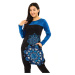 Himalife Balonové šaty s dlouhým rukávem Aruba - černá s modrou