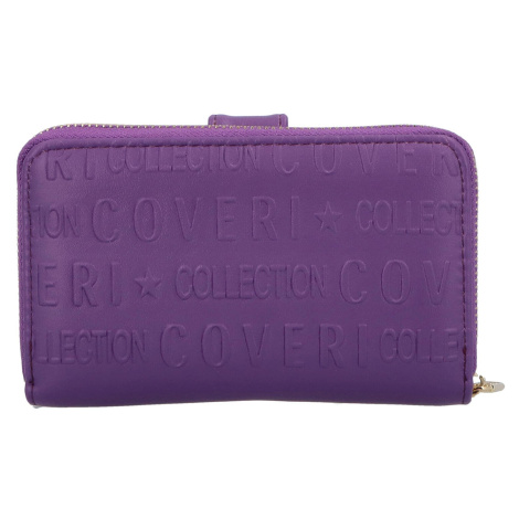 Trendová dámská koženková peněženka Dona, fialová Coveri