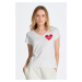 TRIČKO GANT CV. COLLEGIATE HEART SS T-SHIRT bílá