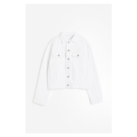 H & M - Krátká džínová bunda - bílá H&M