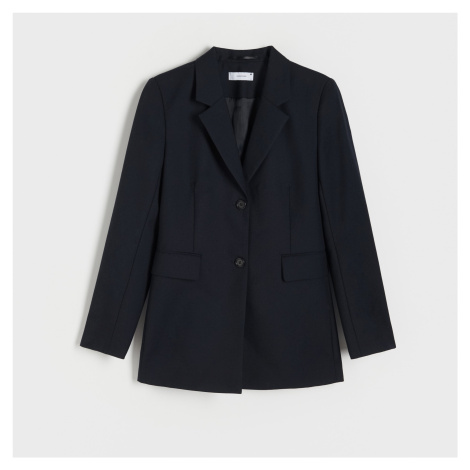 Reserved - Blejzr s příměsí vlny - Tmavomodrá