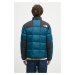 Péřová bunda The North Face Lhotse Jacket pánská, tyrkysová barva, zimní, NF0A3Y231NO1