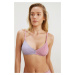 Trendyol Lilac Color Block Bikini Top