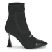 Karl Lagerfeld DEBUT Mix Knit Ankle Boot Černá