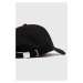 Bavlněná baseballová čepice Trussardi černá barva, s aplikací