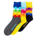 Meatfly ponožky Pixel socks - S19 Triple pack | Mnohobarevná