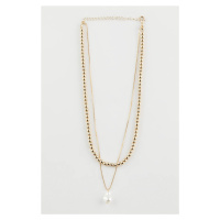 DEFACTO Women's 2-Piece Pearl Gold Necklace