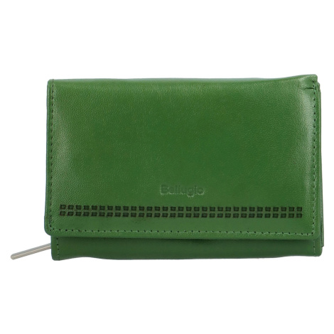 Dámská kožená malá peněženka Bellugio Gialla, tmavě zelená