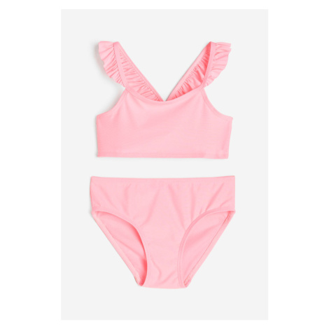 H & M - Flounce-trimmed bikini - růžová H&M