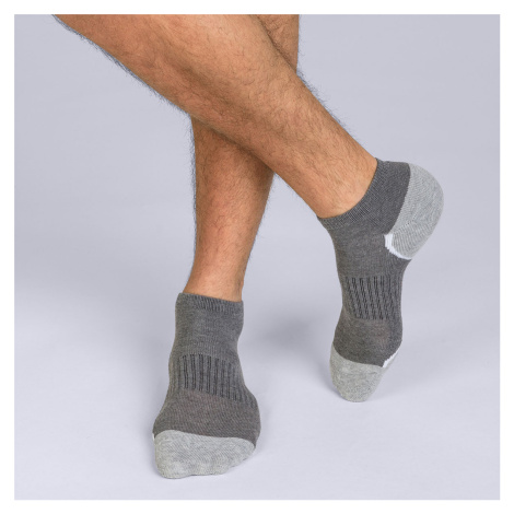 Sada tří párů pánských sportovních ponožek v šedé barvě Dim SPORT IN-SHOE 3x