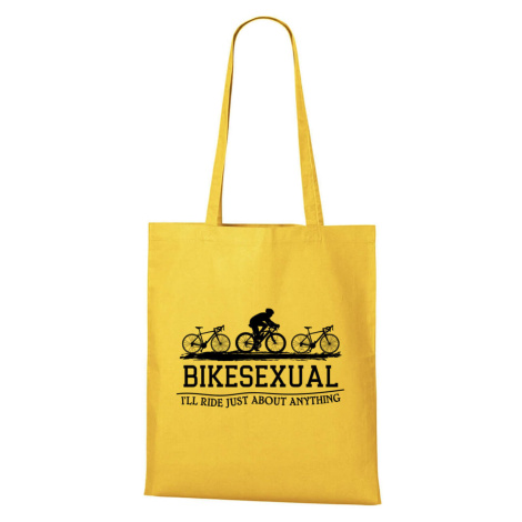 DOBRÝ TRIKO Bavlněná taška s potiskem Bikesexual Barva: Žlutá