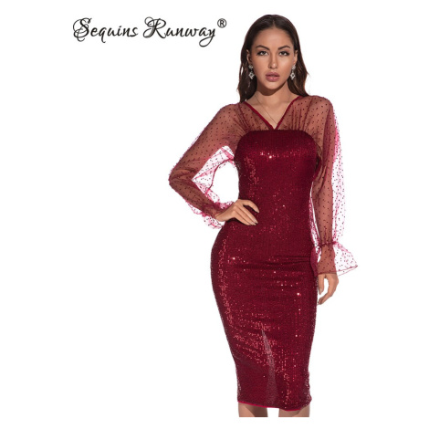 Dámské plesové šaty levně Sequins SF735 Sequins Fashion