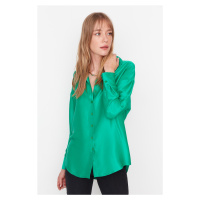 Trendyol Basic Oversize Woven Satin Shirt