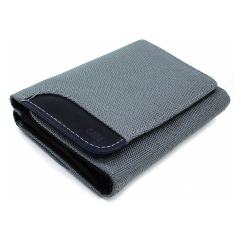 Modrošedá textilní klopnová peněženka Dennet HG Style