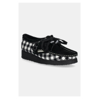 Polobotky Clarks Originals Wallabee dámské, béžová barva, na plochém podpatku, 26180672