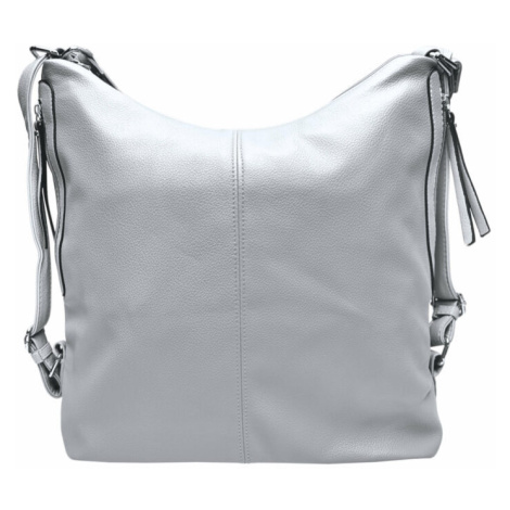 Velký světle šedý kabelko-batoh s bočními kapsami Tapple