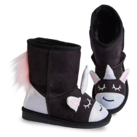 Denokids Black Unicorn Girls' Boots
