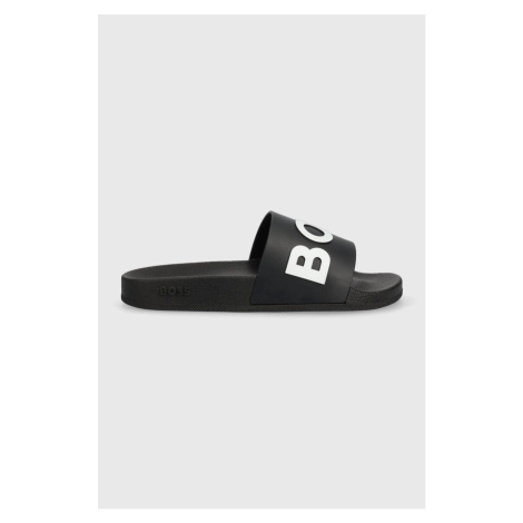 Pantofle BOSS Bay It dámské, černá barva, 50471271 Hugo Boss