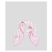 Šátek karl lagerfeld k/monogram pleated scarf růžová