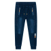 Chlapecké riflové kalhoty / tepláky KUGO CK0929, modrá / zelená aplikace Barva: Modrá