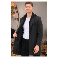 PLT8371 DEWBRRY MEN'S COAT-OPEN DIAGONAL ANTHRACITE