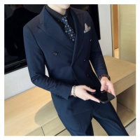 Pánský společenský oblek trojdílný dvouřadé sako