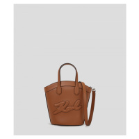 Kabelka karl lagerfeld k/signature tulip sm tote hnědá