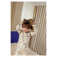 Dětské bavlněné pyžamo Liewood béžová barva